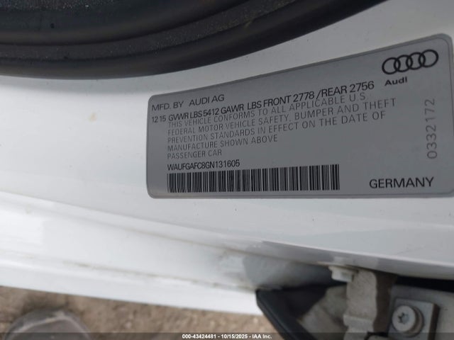 2016 AUDI A6 WAUFGAFC8GN131605 Photo 8