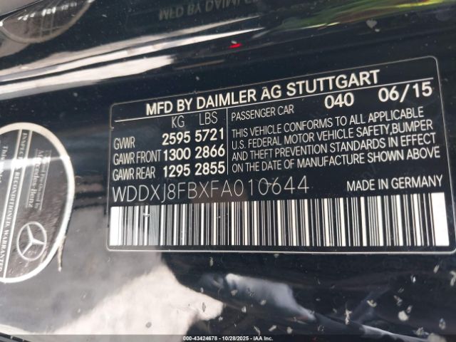 2015 MERCEDES-BENZ S 550 WDDXJ8FBXFA010644 Photo 8