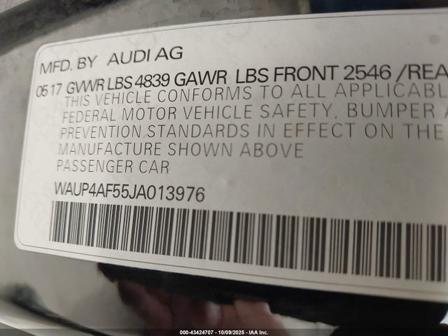 2018 AUDI S5 WAUP4AF55JA013976 Photo 8