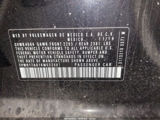 2019 VOLKSWAGEN GOLF ALLTRACK 3VWH17AU1KM522501 Photo 8