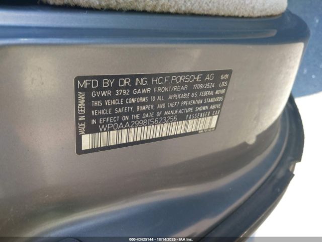 2001 PORSCHE 911 WP0AA29981S623256 Photo 8