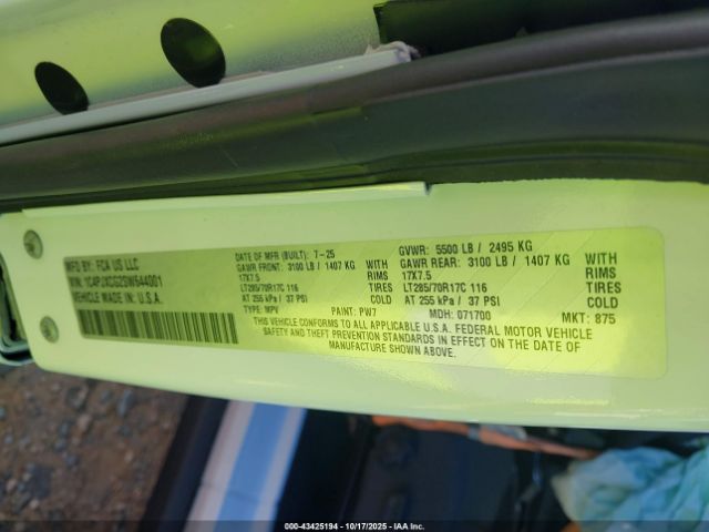 2025 JEEP WRANGLER 1C4PJXCG2SW644001 Photo 8