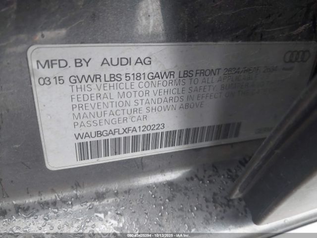 2015 AUDI S4 WAUBGAFLXFA120223 Photo 8