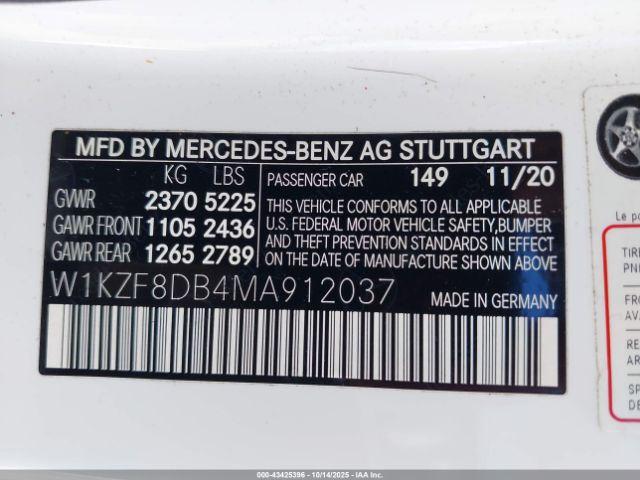 2021 MERCEDES-BENZ E 350 W1KZF8DB4MA912037 Photo 8