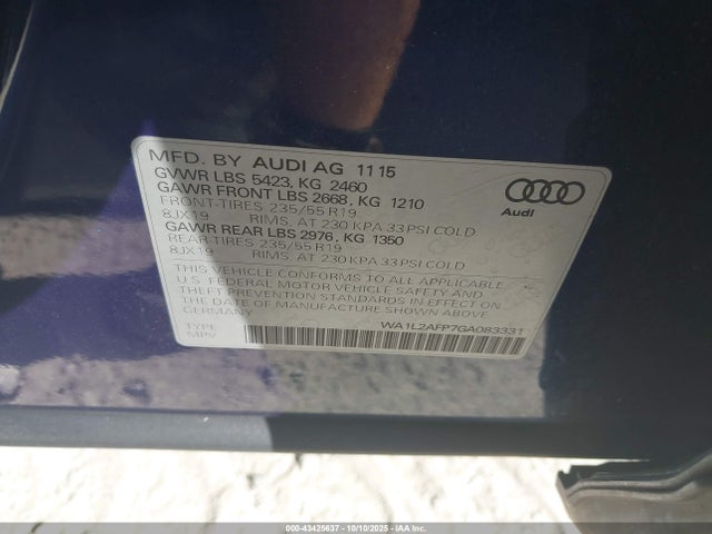 2016 AUDI Q5 WA1L2AFP7GA083331 Photo 8