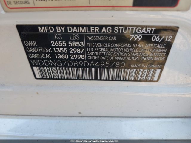 2013 MERCEDES-BENZ S 550 WDDNG7DB9DA495780 Photo 8