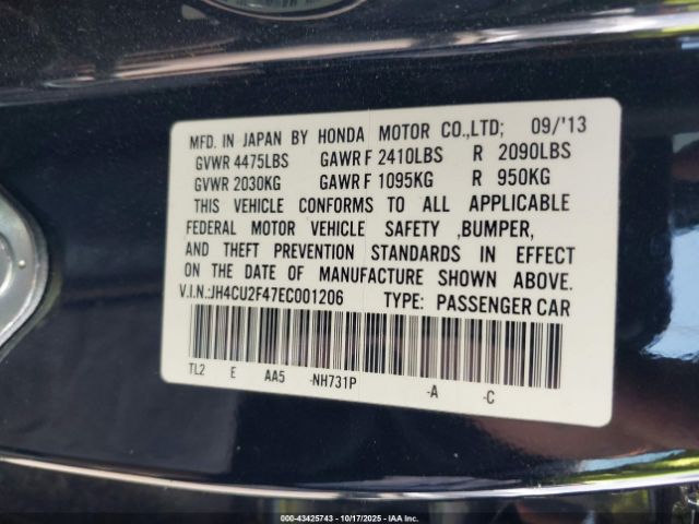 2014 ACURA TSX JH4CU2F47EC001206 Photo 8