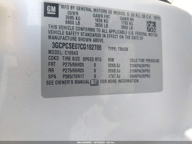 2012 CHEVROLET SILVERADO 1500 3GCPCSE07CG182788 Photo 8