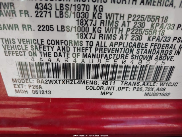 2015 MITSUBISHI OUTLANDER SPORT 4A4AR4AU8FE040575 Photo 8