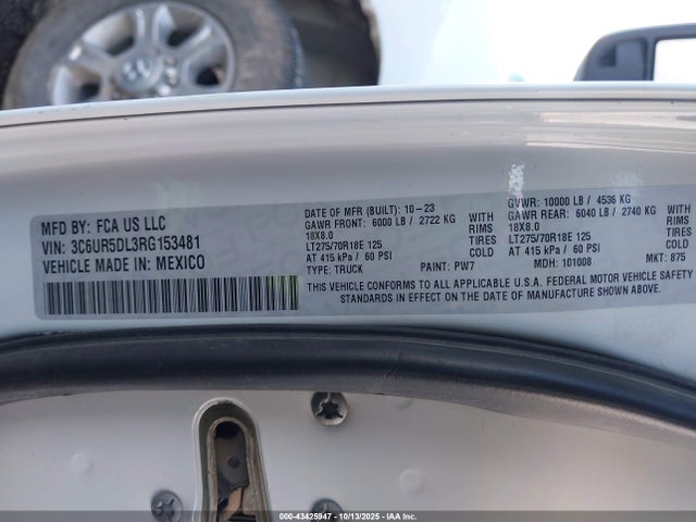 3C6UR5DL3RG153481 RAM 2024