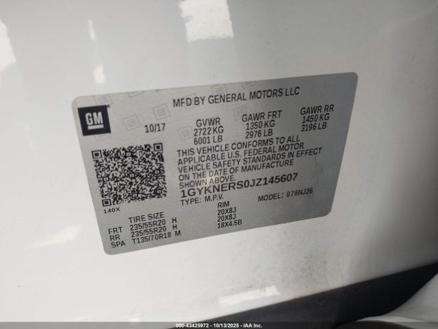 2018 CADILLAC XT5 1GYKNERS0JZ145607 Photo 8