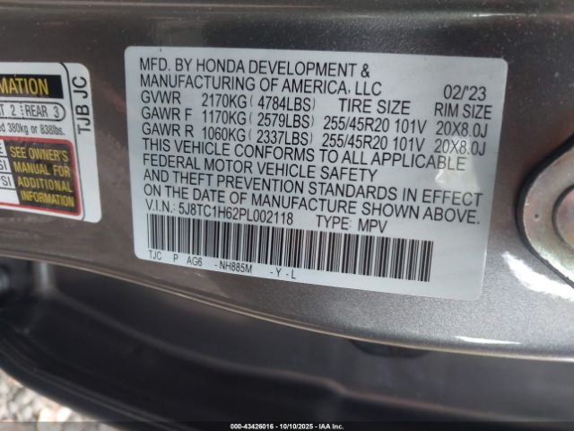 2023 ACURA RDX 5J8TC1H62PL002118 Photo 8