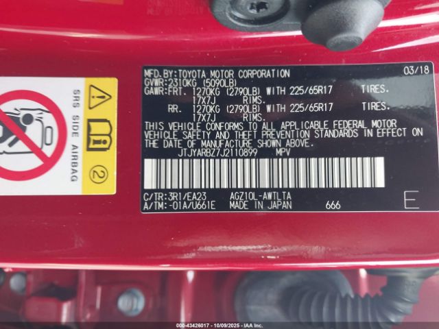 2018 LEXUS NX 300 JTJYARBZ7J2110899 Photo 8