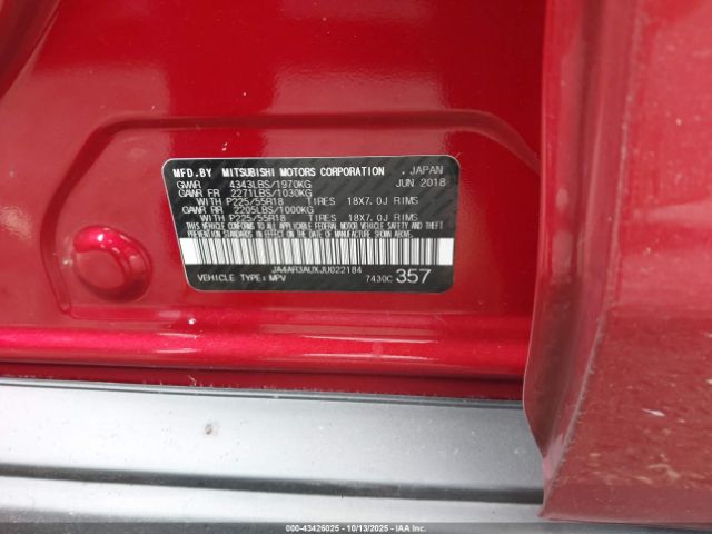 2018 MITSUBISHI OUTLANDER SPORT JA4AR3AUXJU022184 Photo 8