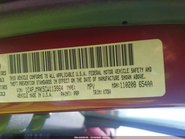 2012 JEEP LIBERTY 1C4PJMAK5CW113964 Photo 8