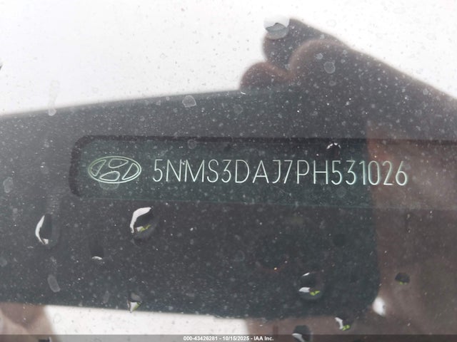 Aukcja sprzedaży 2023 Hyundai Santa Fe Sel, vin: 5NMS3DAJ7PH531026, numer aukcji: 43426281