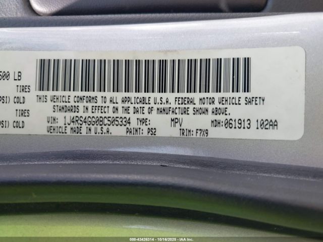 2011 JEEP GRAND CHEROKEE 1J4RS4GG0BC505334 Photo 8