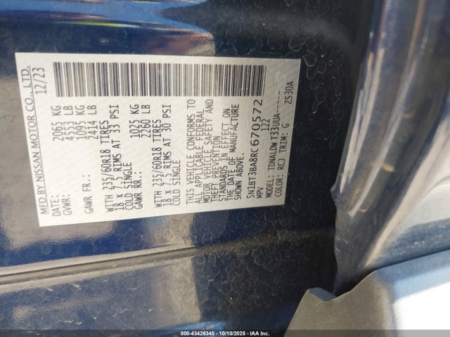 5N1BT3BA8RC670572 Nissan Rogue