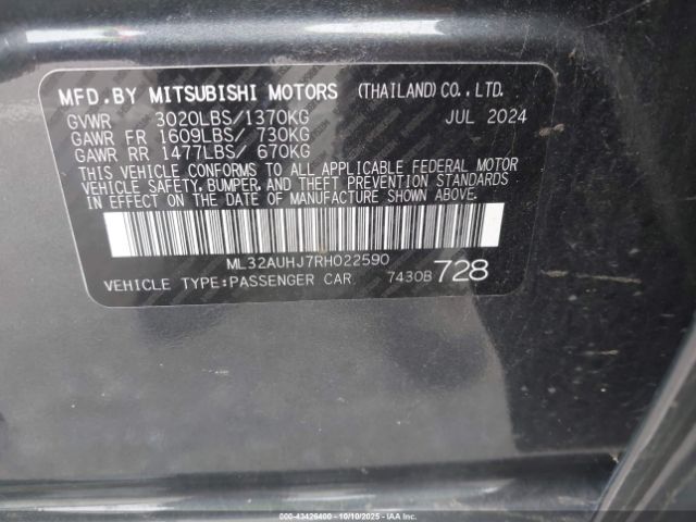 2024 MITSUBISHI MIRAGE ML32AUHJ7RH022590 Photo 8