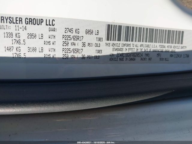 2015 CHRYSLER TOWN & COUNTRY 2C4RC1BGXFR620514 Photo 8