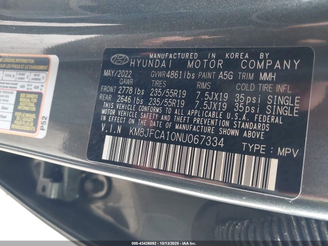 2022 HYUNDAI TUCSON HYBRID KM8JFCA10NU067334 Photo 8