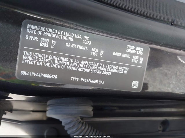 2023 LUCID AIR 50EA1PFA4PA006426 Photo 8