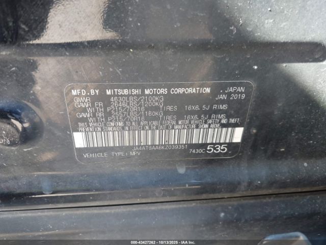 2019 MITSUBISHI ECLIPSE CROSS JA4AT3AA6KZ039351 Photo 8