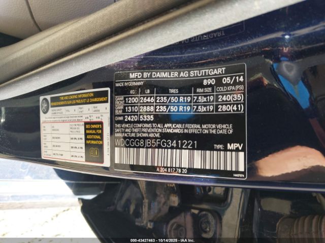 2015 MERCEDES-BENZ GLK 350 WDCGG8JB5FG341221 Photo 8