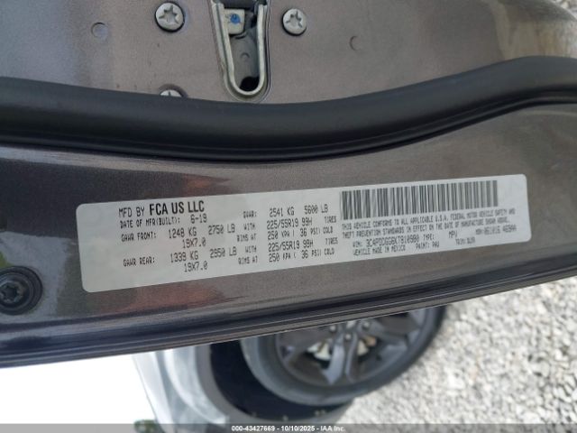 2019 DODGE JOURNEY 3C4PDDGG6KT810980 Photo 8