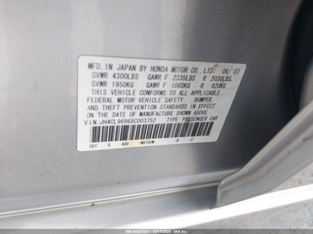 2008 ACURA TSX JH4CL96968C003752 Photo 8