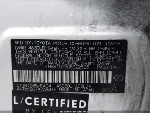 2016 LEXUS IS 200T JTHBA1D25G5022823 Photo 8