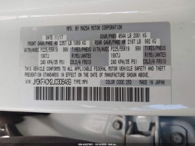 2018 MAZDA CX-5 JM3KFACM2J0306489 Photo 8