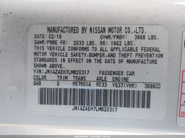 2020 NISSAN 370Z JN1AZ4EH7LM820317 Photo 8