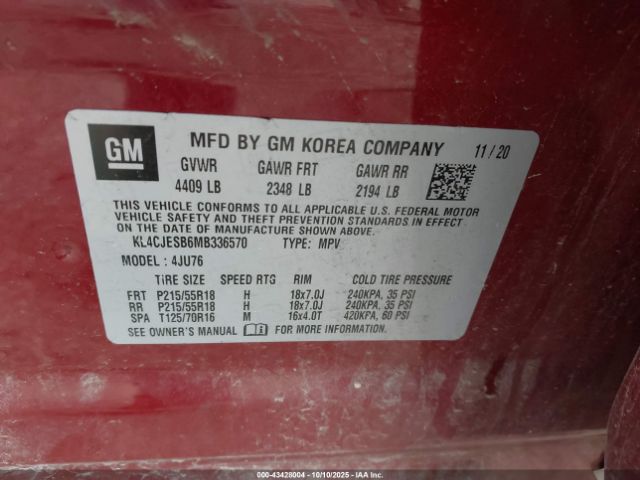 2021 BUICK ENCORE KL4CJESB6MB336570 Photo 8