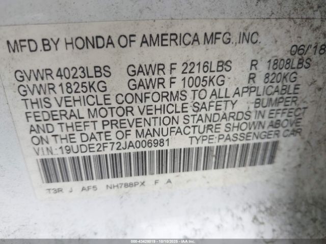 2018 ACURA ILX 19UDE2F72JA006981 Photo 8