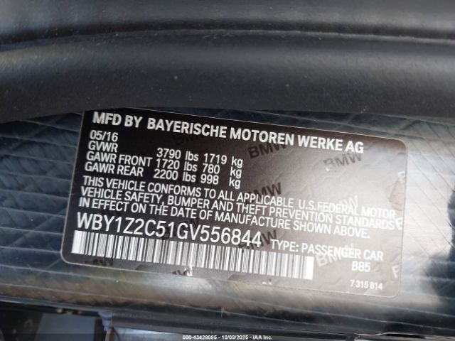 2016 BMW I3 WBY1Z2C51GV556844 Photo 8