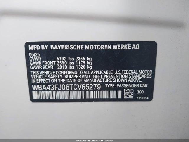 BMW 2026 2026 WBA43FJ06TCV65279 Image 9