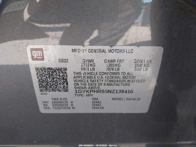 2022 CADILLAC XT6 1GYKPHRS5NZ139416 Photo 8