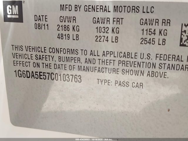 2012 CADILLAC CTS 1G6DA5E57C0103763 Photo 8