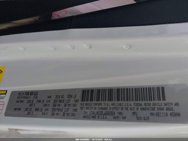 2020 JEEP WRANGLER UNLIMITED 1C4HJXEG5LW266954 Photo 8