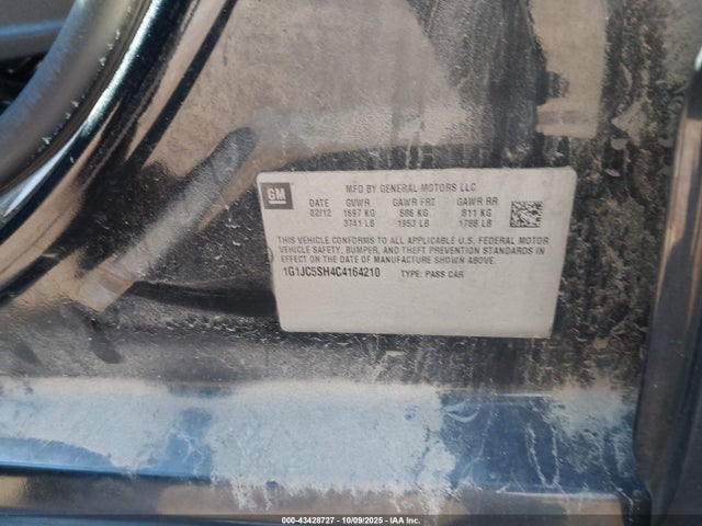 2012 CHEVROLET SONIC 1G1JC5SH4C4164210 Photo 8