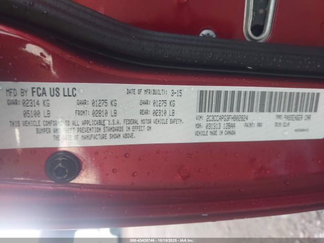 2015 CHRYSLER 300C 2C3CCAPG3FH802824 Photo 8