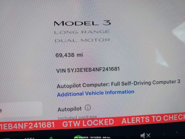 2022 TESLA MODEL 3 5YJ3E1EB4NF241681 Photo 6