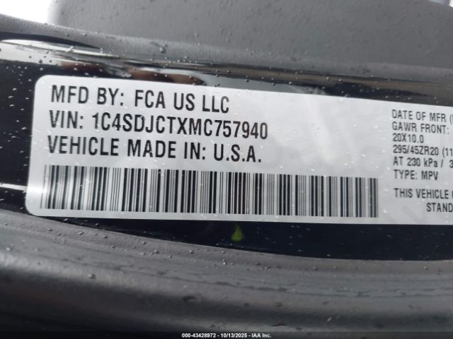2021 DODGE DURANGO 1C4SDJCTXMC757940 Photo 8
