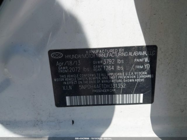2013 HYUNDAI ELANTRA 5NPDH4AE1DH331352 Photo 8
