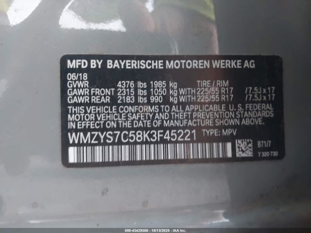 2019 MINI COUNTRYMAN WMZYS7C58K3F45221 Photo 8