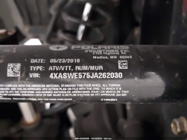 2018 POLARIS SPORTSMAN 4XASWE575JA262030 Photo 9