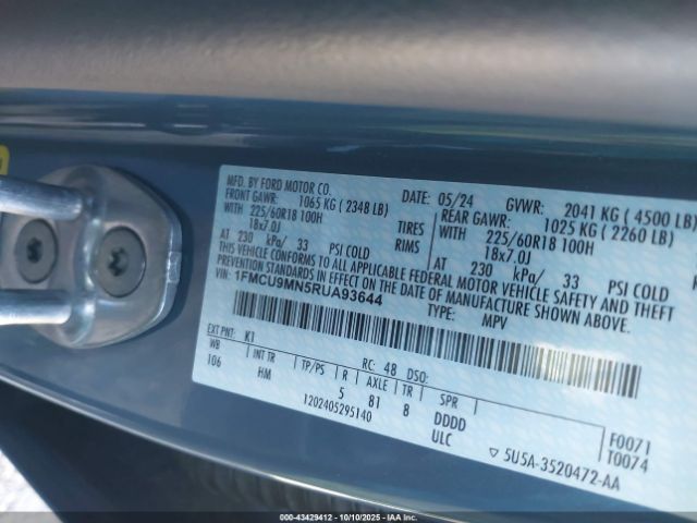 2024 FORD ESCAPE 1FMCU9MN5RUA93644 Photo 8