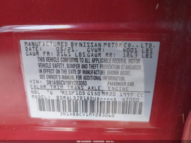 2021 NISSAN SENTRA 3N1AB8CV1MY283060 Photo 8