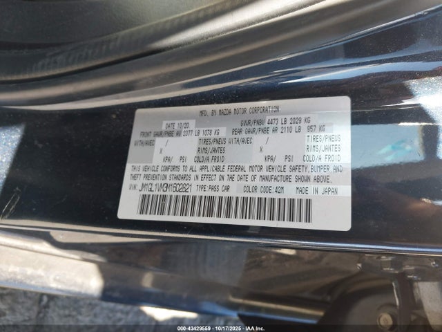 Mazda Mazda6 Touring 2021 JM1GL1VM3M1602821 Image 9